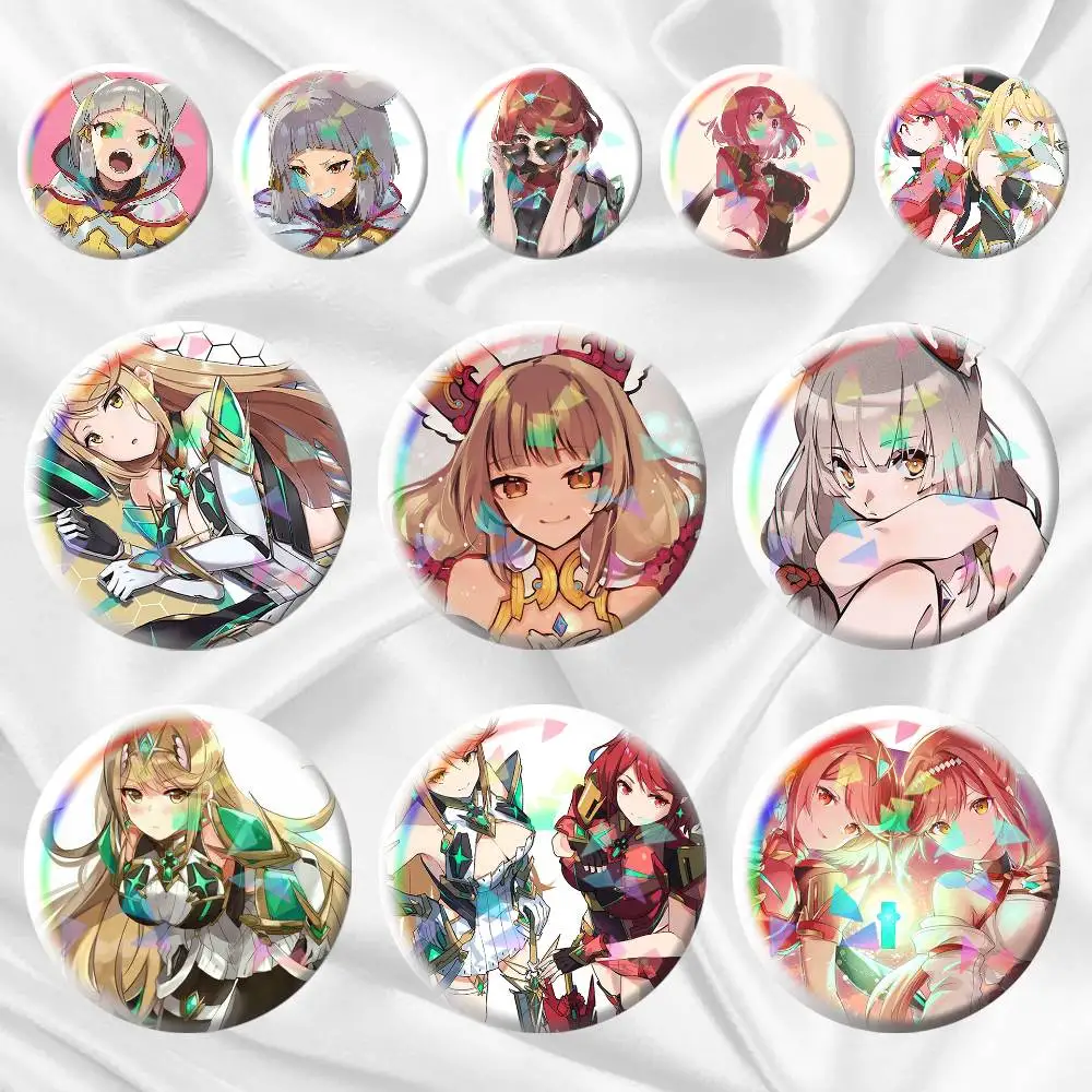

Game Xenoblade Chronicles 2 75mm 58mm 44mm 25mm Brooch Backpack Hat Pins Accessories Toys Badge