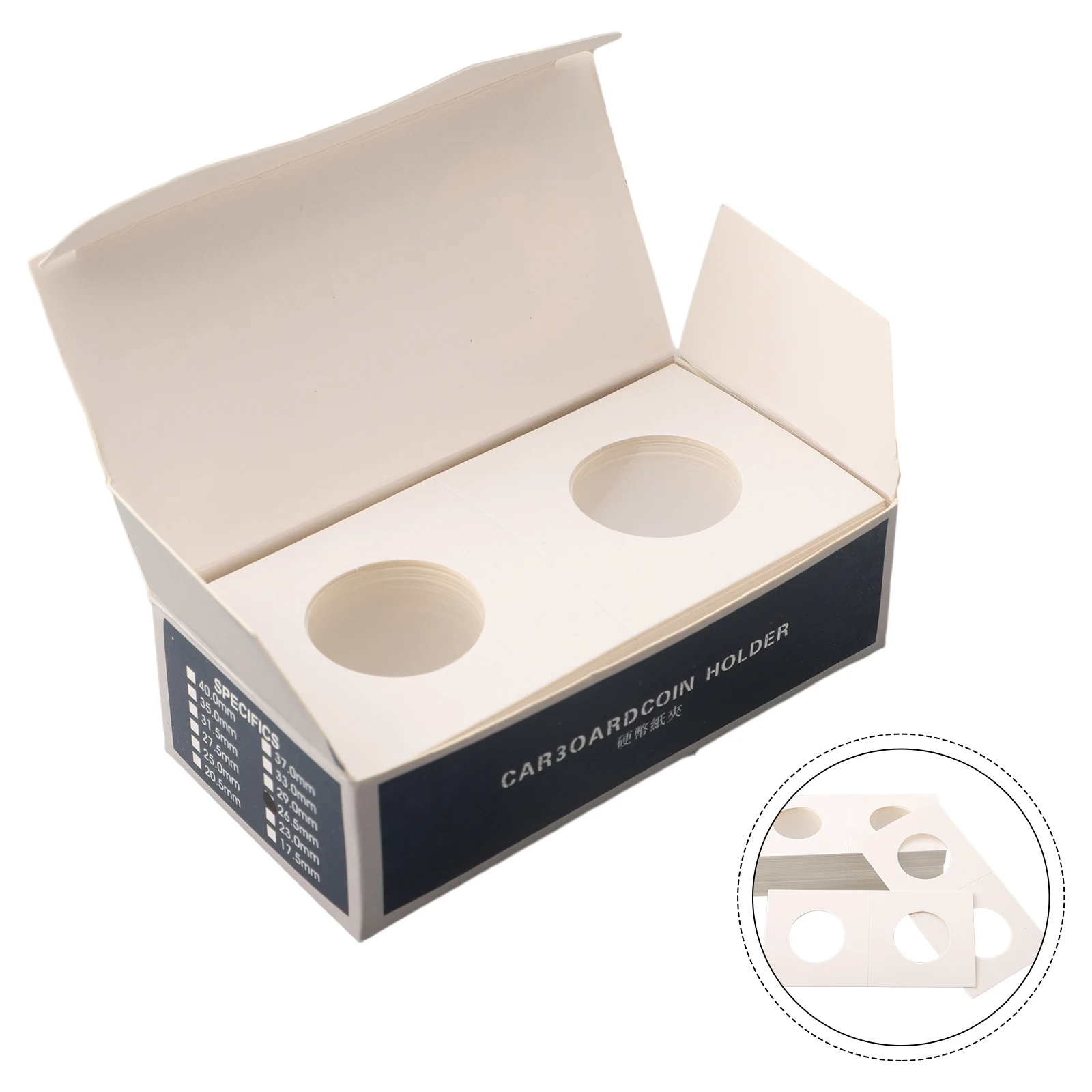 12 Specifications Coin Holders Stamp  Holder Cover Coin Supplies Storage  Square Cardboard Case Coin Album Collection Clip