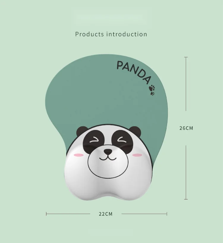 Niedliches Panda-Handgelenkauflage-Mauspad, ergonomische Schreibtischunterlage für Büro und Gaming, 5 verschiedene Konfigurationsoptionen – Detail 7