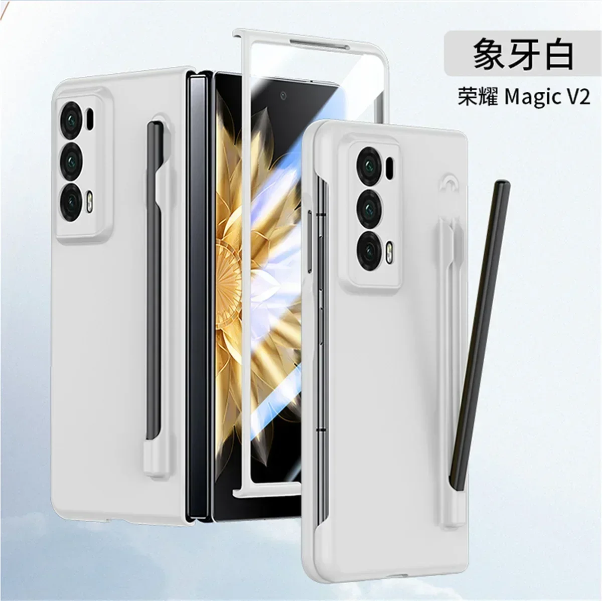 Matte Armor Handyhülle für Honor Magic V3 V2 VS2 PC, Hartschalenschutz, stoßfester Filmschutz mit S-Stifthalter-Abdeckung – Detail 13
