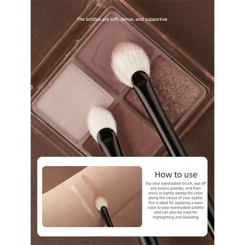 모지 M220 부채꼴 아이섀도우 하이라이트 브러쉬, 눈가 밝게 하는 디테일 블렌딩 동물털 메이크업 브러쉬