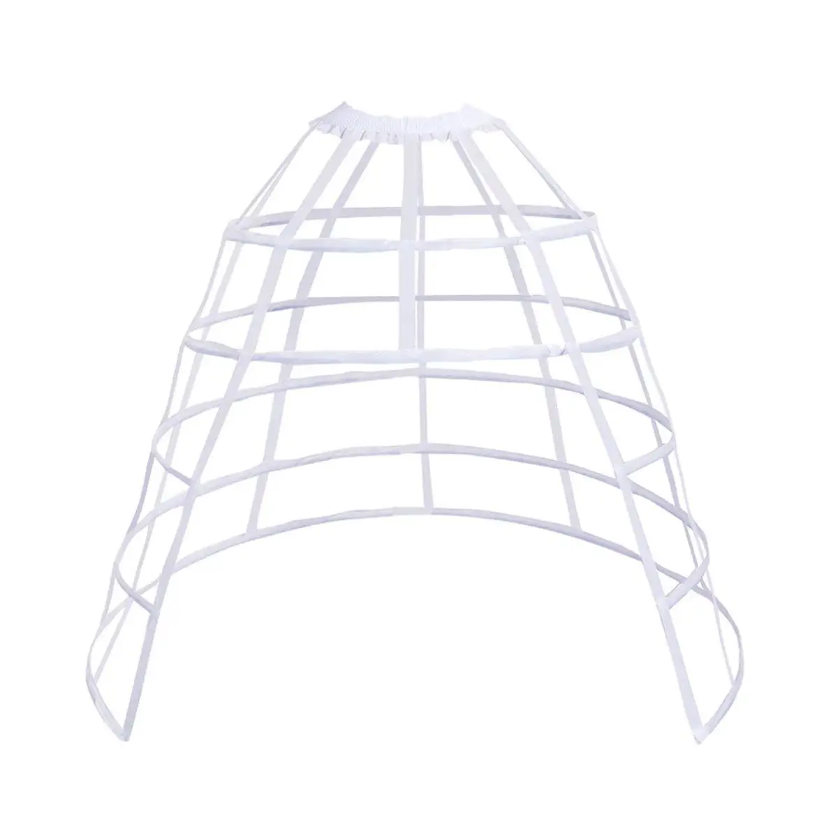 Women's Wedding Dress Pannier Petticoat Ruffle Technique Hoop Skirt Cage for Women Accessories