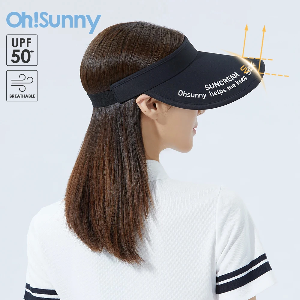 

OhSunny Professional Sun Protection Visor Caps Adjustable Empty Top Hats Anti-UV UPF 50+ Sunhats for Men Women Outdoors Sports