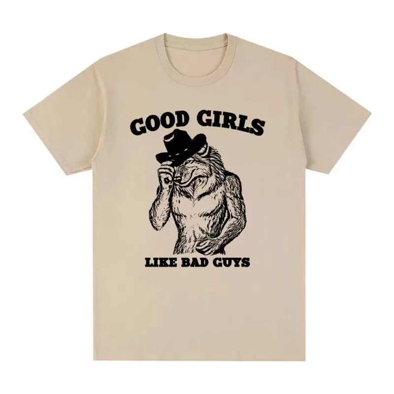 الفتيات الجيدة مثل الأشرار حرفيا لي وولف مضحك ميمي تي شيرت الرجال النساء عادية القطن تي شيرت قصير الأكمام الصيف تي شيرت بلايز #2