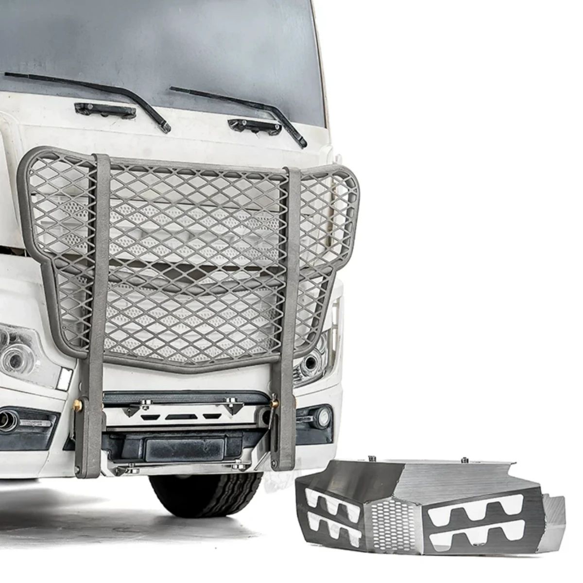 LESU G-6156-C Metal Front Bull Bar Anti-Collision Bumper Guard Fit Tamiya 1/14 RC Truck 1851 3348 3363 Simulation Mod Parts