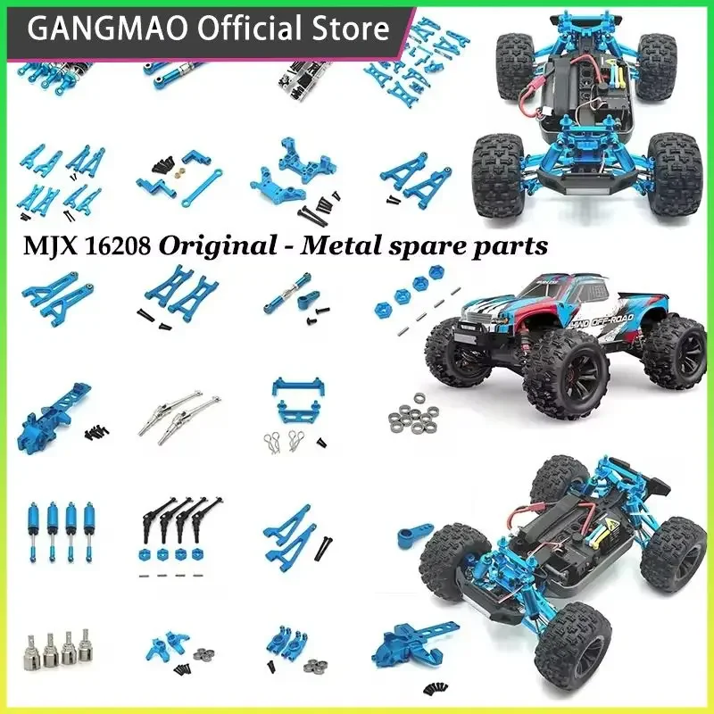 Mjx Hyper Go 16207 16208 16209 16210 Metal Front and Rear Suspension Arm Steering Cup Link Rod Set 1/16 RC Car Upgrade Parts