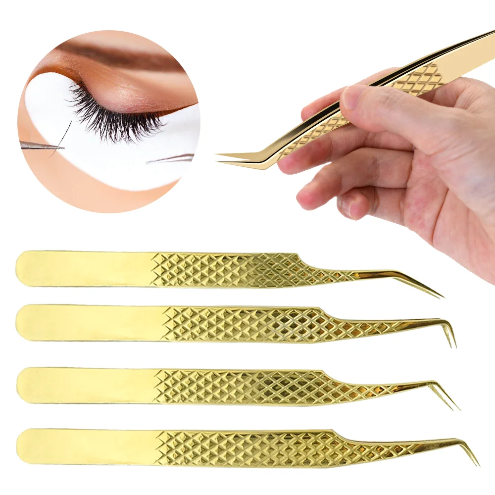 Advanced Precision False Eyelashes Tweezers False Eyelash Extensions Personal Curved Strip Eyelashes Brow Clamps Makeup Tools