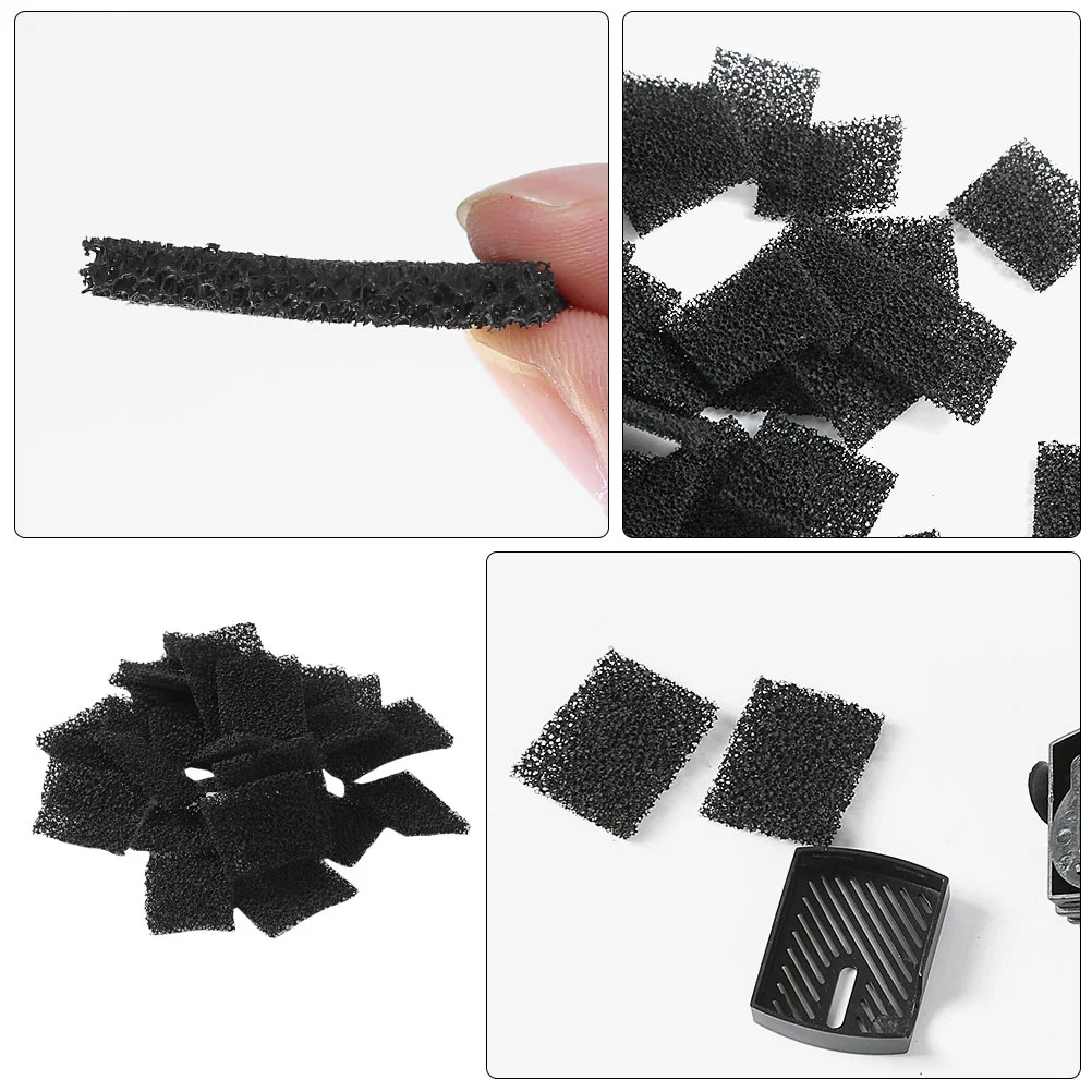 30 Pcs Strainer Filter Drinking Fountain Sponge Water Purify Pump 4x25cm Pet Black Dispenser