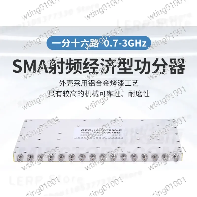 for GPD-16-007030-E 20 Watt RF Divider 0.7 to 3 GHz 16 Way SMA Connector High Frequency Signal Distributor Coaxial Component