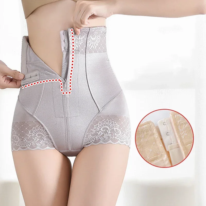 Women High Waisted Belly Tightening Pant Shaping Waist Body Shaping Pants Lace Edge Postpartum Belly Tightening Buttocks Lifting