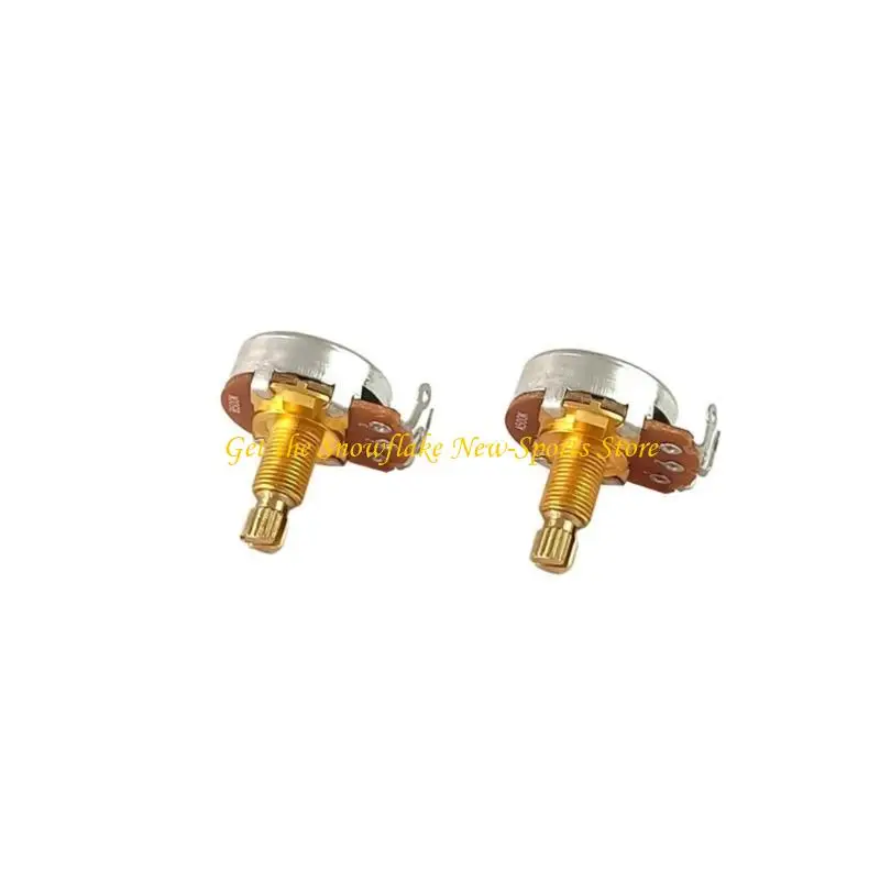 E56D 2Pcs Electric Guitar Pots Short Shaft Guitar Potentiometers A500K/B500K Enduring