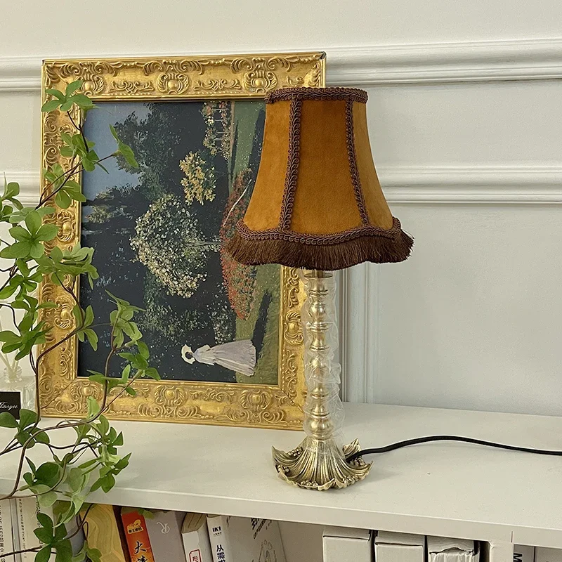 All copper desktop Republic of China green American retro mini desk lamp nostalgic bedside lamp