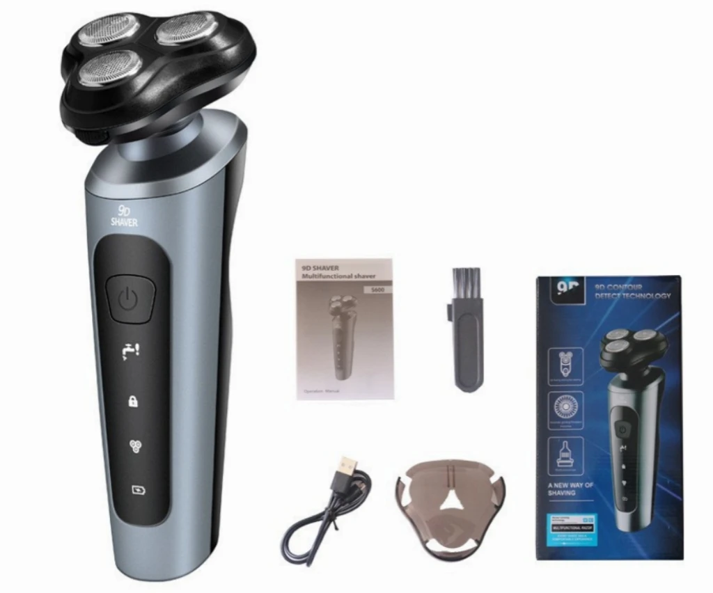 Waterproof Electric Shaver,HTMCK Wet & Dry Shaving, USB Charging, Portable for Travel, Business Trip & Daily Home Use