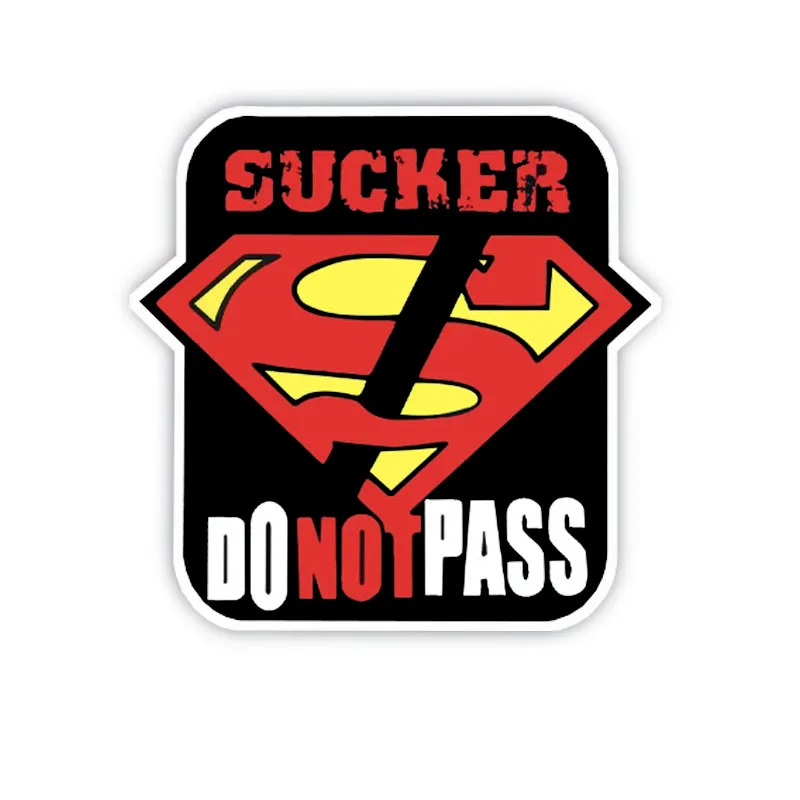 

Sucker Do Not Pass Warning Stickers Classic Anime Waterproof Decals Vinyl Matte Sticker for Motorcycle Car Bicycle Body Laptop