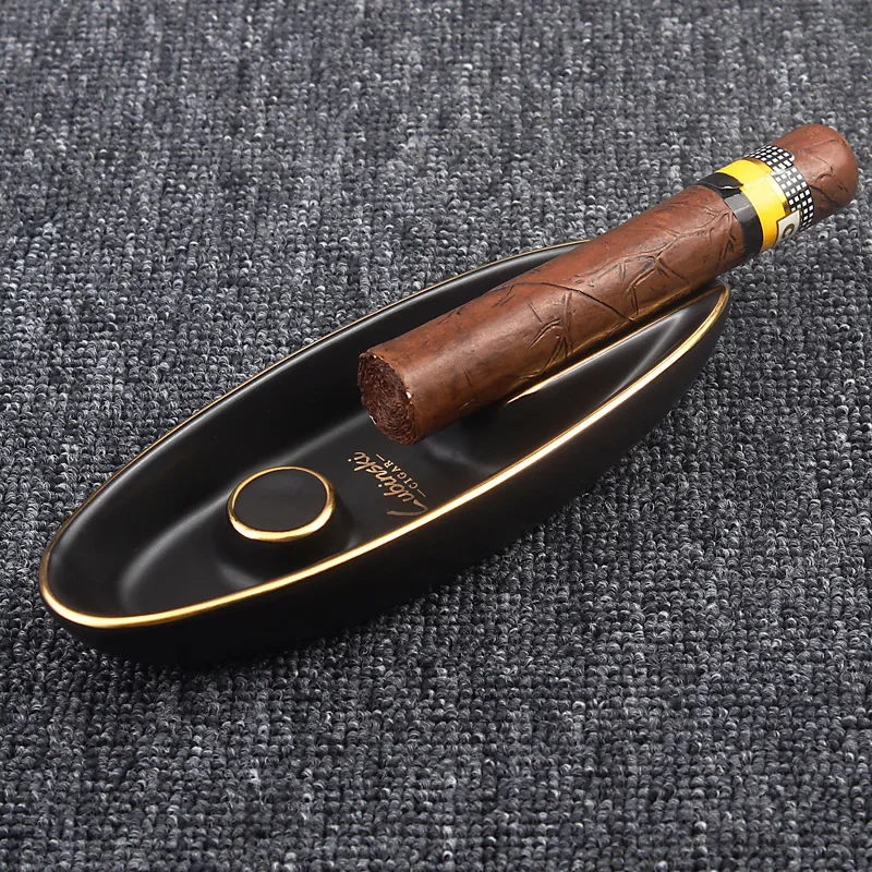 

Ceramic Ashtray Single Cigar Ashtray Multiple Colors Smoking Accessories