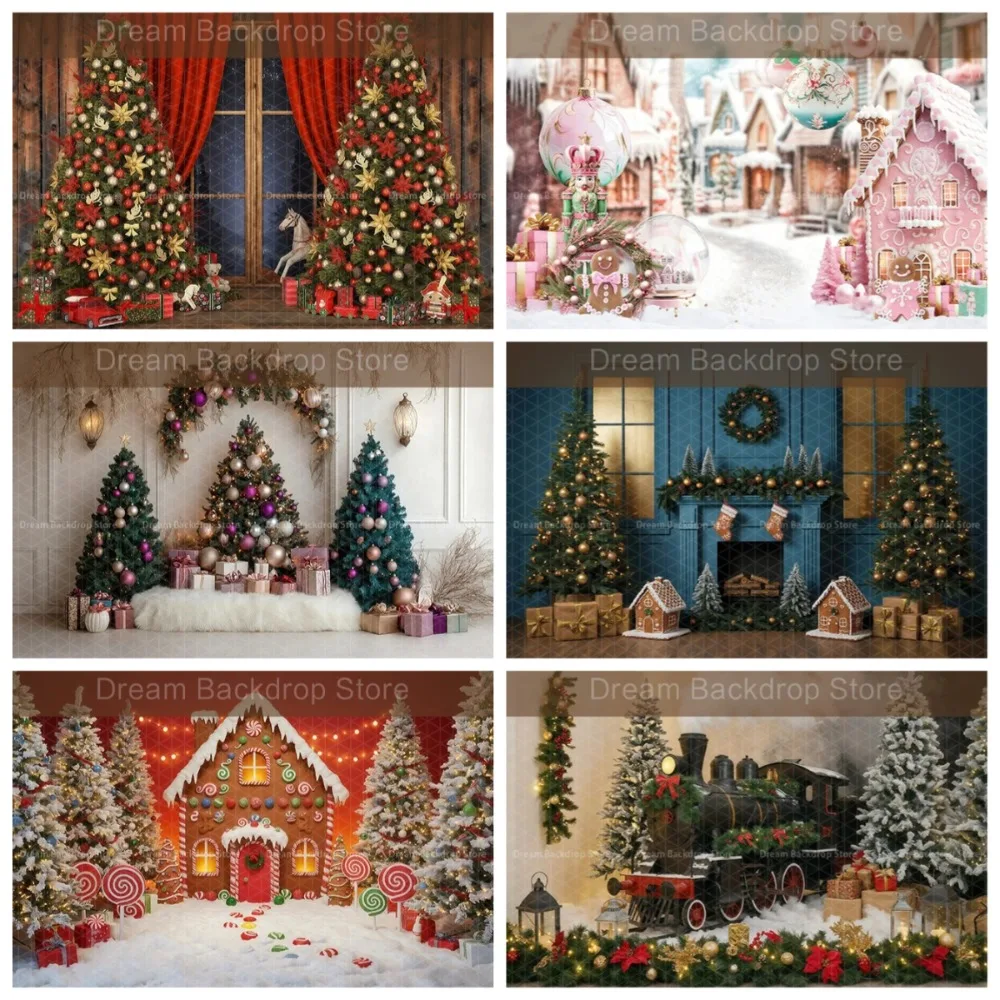 Winter Christmas Arch Snow Forest Theme Banner Decoration Background, Birthday Party, Home Decoration Photography Backdrop Cloth