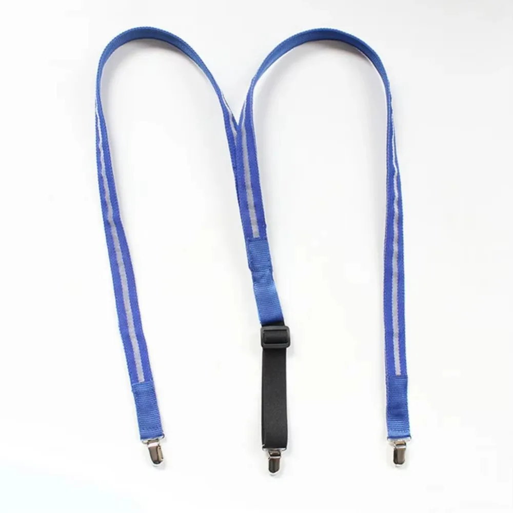 Light Up Men's LED Suspenders Glow in The Dark Y-shape Glowing Bow Suspenders 3 Clips Elastic Pants Strap Clip Wedding