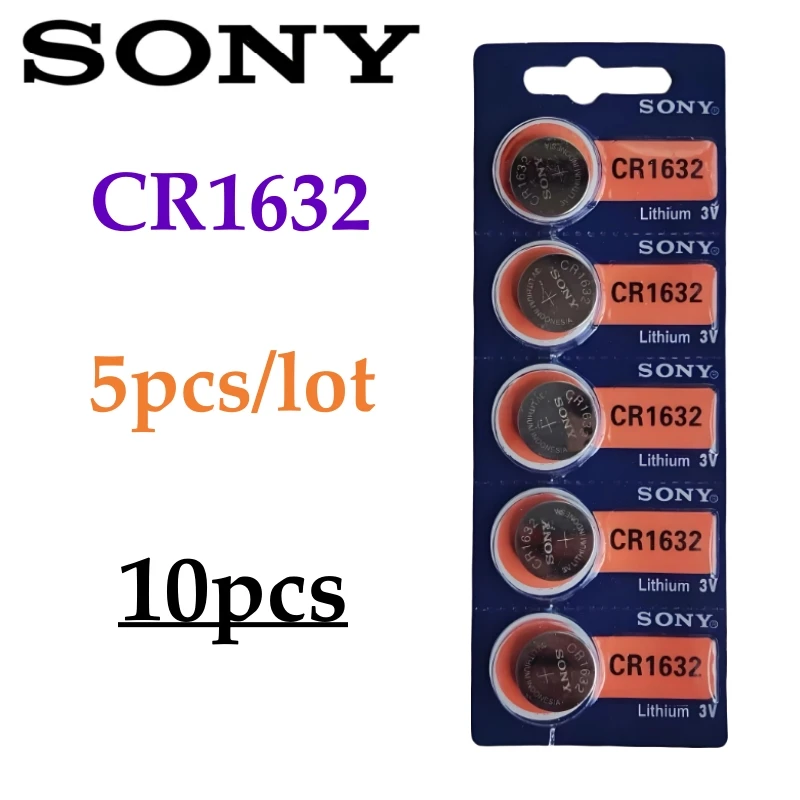 10pcs For Sony CR1632 Battery cr 1632 For Car Watch Toys Remote Control Computer Calculator Control