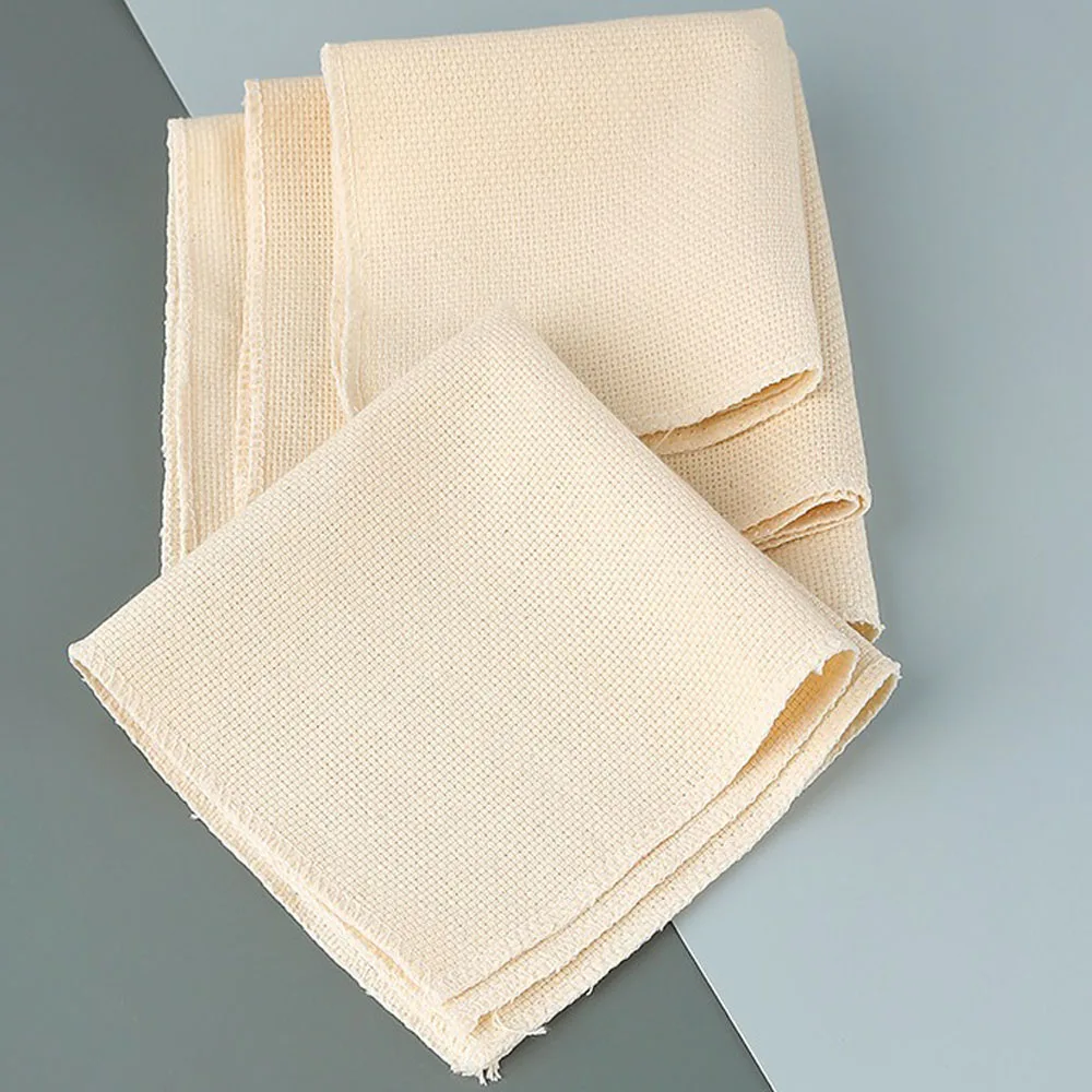 DIY Embroidery Needlework Cloth Cotton linen Fabric Punch Needle Work Handmade Tufted Garment Home Carpet Art Crafts Decorative