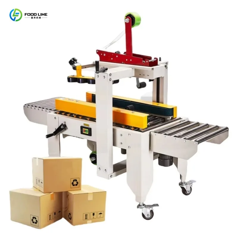Deposit Driven Folding Carton Box Making Machine Beverage Apparel Packing Core Bearing Paper Case Seal Taping Machine Customized