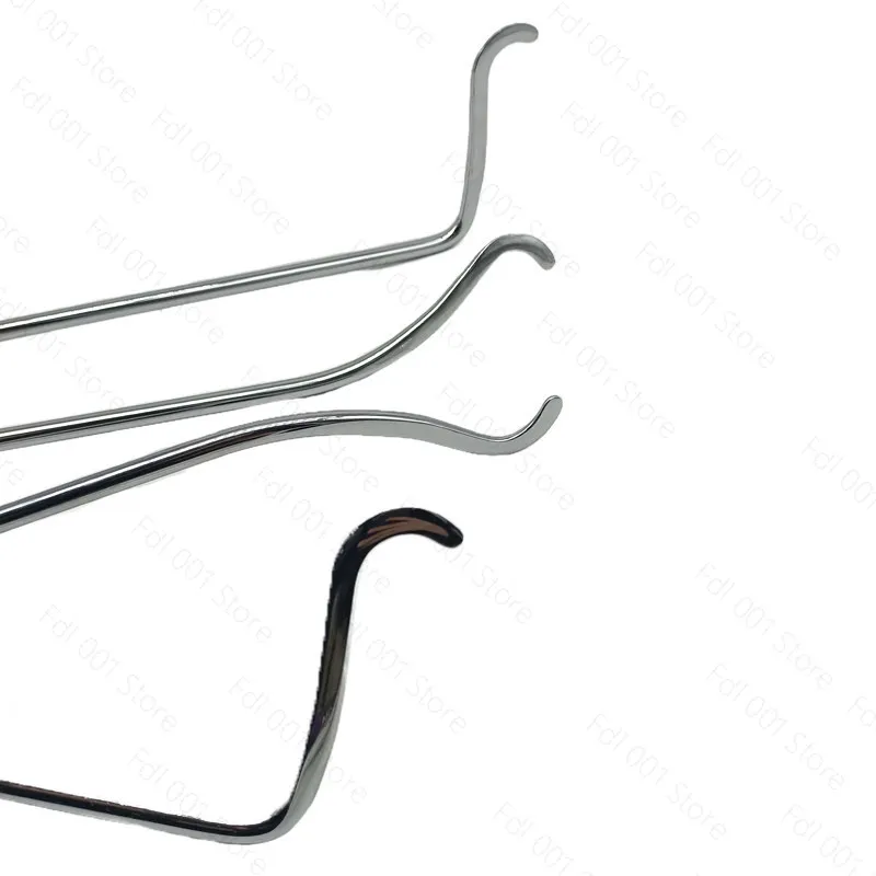4 pcs PDR Special Hook8mm Diameter T-Bar Hooks 28cm-61cm Length Spring Steel Tools for Auto Body Dent Removal and Hail Repair