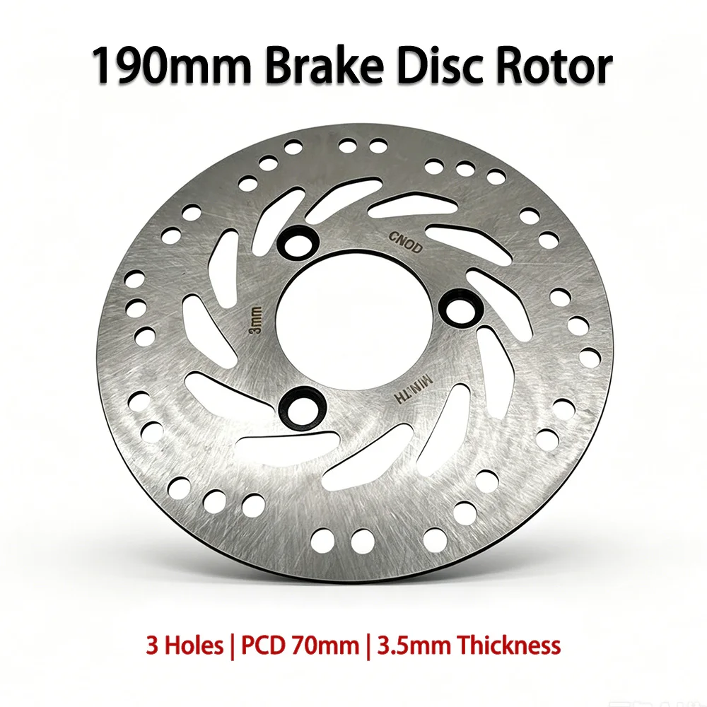 Universal 3 Holes 190mm PCD70mm Front Brake Disc Rotor 3.5mm For Yamaha Aerox50 MBK Nitro50 Aprilia SR50 Scooter Jog Peugeot