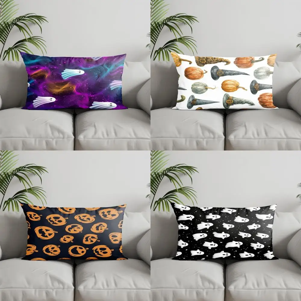 

Home Decor Halloween Magical Pumpkins Pillow Suitable For Sofa Bedroom Car Pillow Cover Cushion Rectangular Back Cushion