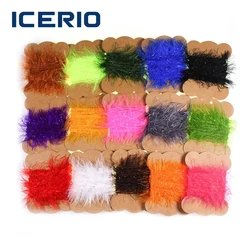 ICERIO 5Meters/Card Fly Fishing Ice Straggle Chenille Salmon Steelhead Sea Trout Flies Lure Tying Material