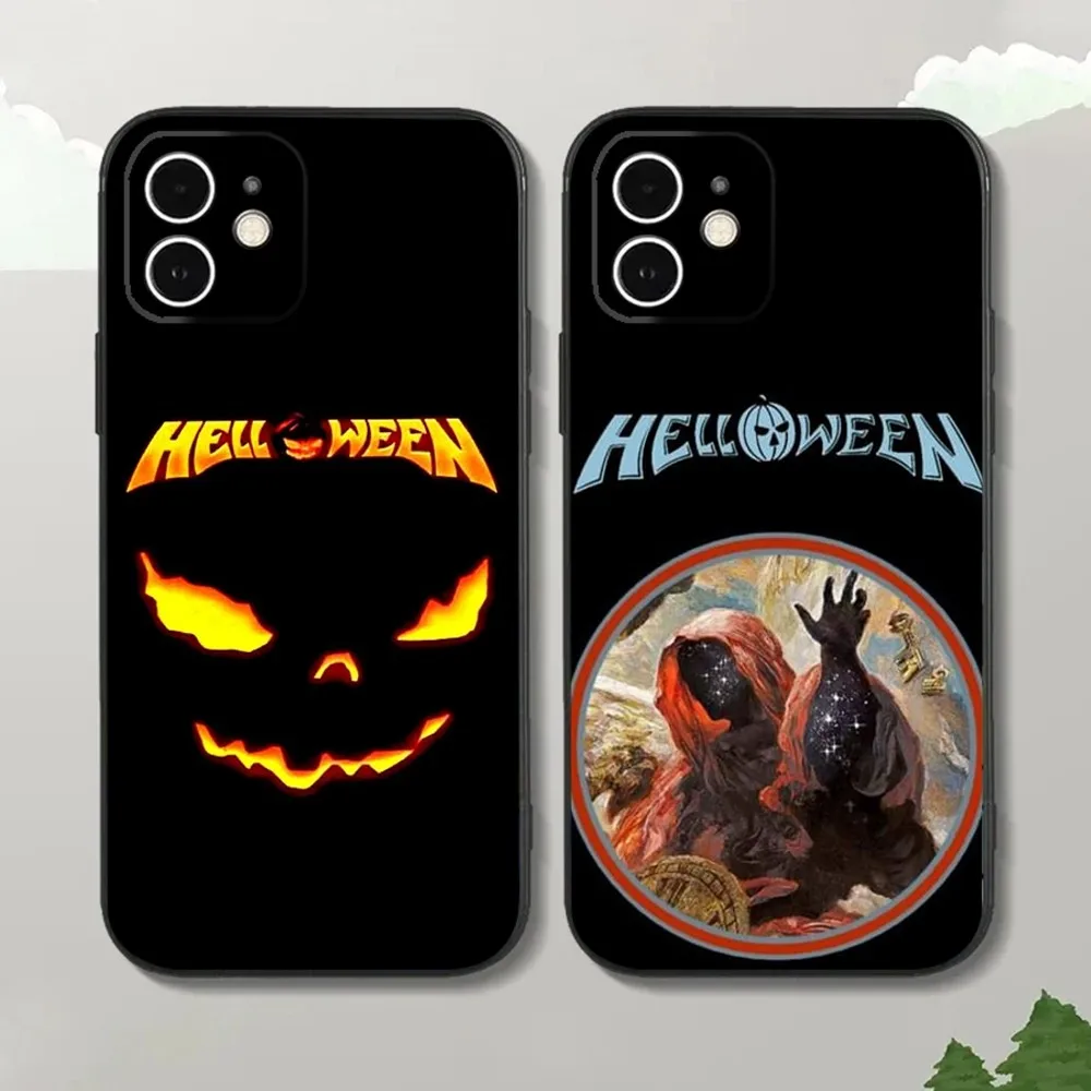 Band H-Helloween Phone Case For iPhone16,15,14,13,12 Mini 11 Pro XR,X,XS,MAX 7,8 Plus Silicone Cover Soft Black