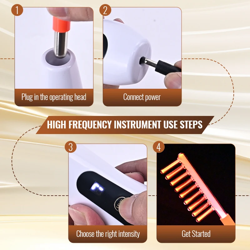 Dispositivo professionale di bellezza arancione - 6 funzioni per la cura dell'acne/imperfezioni Antietà e rassodamento della pelle Macchina per il viso per uso domestico Lesen