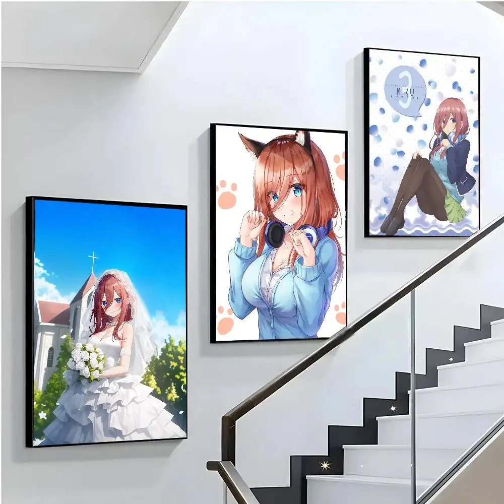 Nakano Miku Animation Five Sisters Art Sticky Wall Waterproof Home Living Room Bedroom Bar Aesthetic Decoration