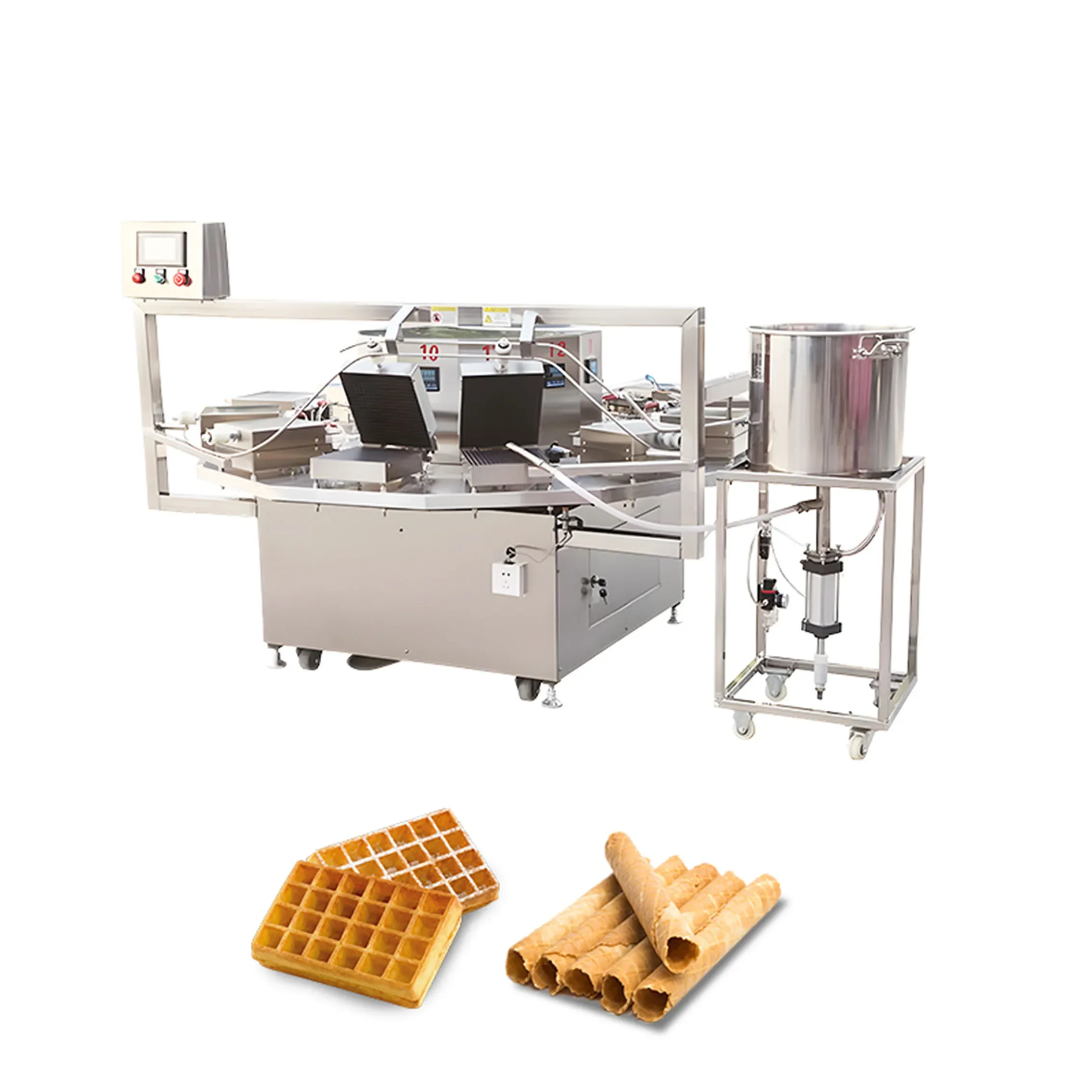 FOODLINE Water Cooling Waffle Production Line Fast Cooling Conveyor Waffle Processing Machine For High Speed Production
