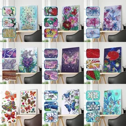 Special Shaped Diamond Painting Butterfly Flower DIY 5D Partial Drill Cross Stitch Kits Crystal Rhinestone Arts Home Decoration