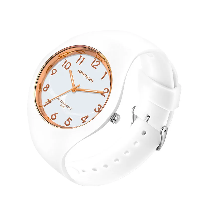 166 Orologio elettronico al quarzo da donna alla moda e alla moda della serie Jelly, squisito e piccolo orologio elettronico per studenti impermeabile