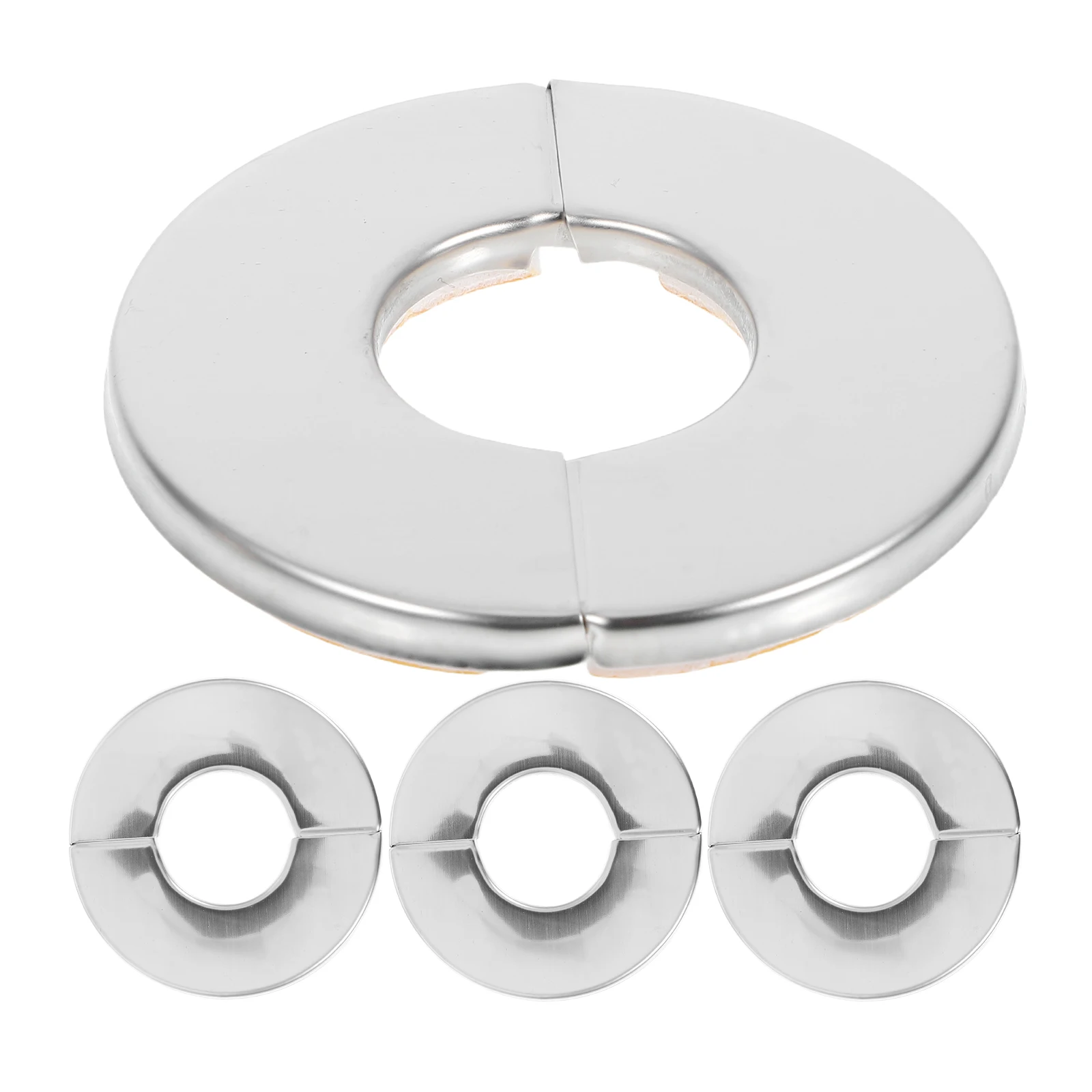 

4pcs 100mm Wall Pipe Hole Flange Cover Stainless Steel Decorative Plumbing Heating Covers Shower Sink Rosette Water Protective
