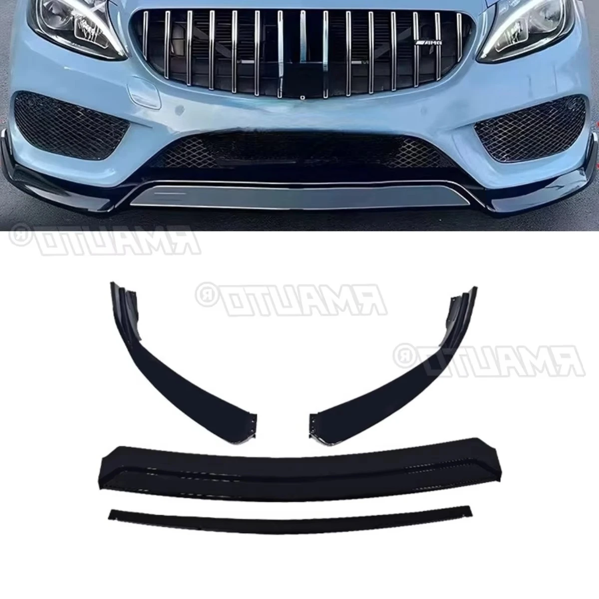 

Для Mercedes Benz W205 2015-2018 автомобильный передний бампер, спойлер, диффузор для губ, модификация, защита бампера, модификация