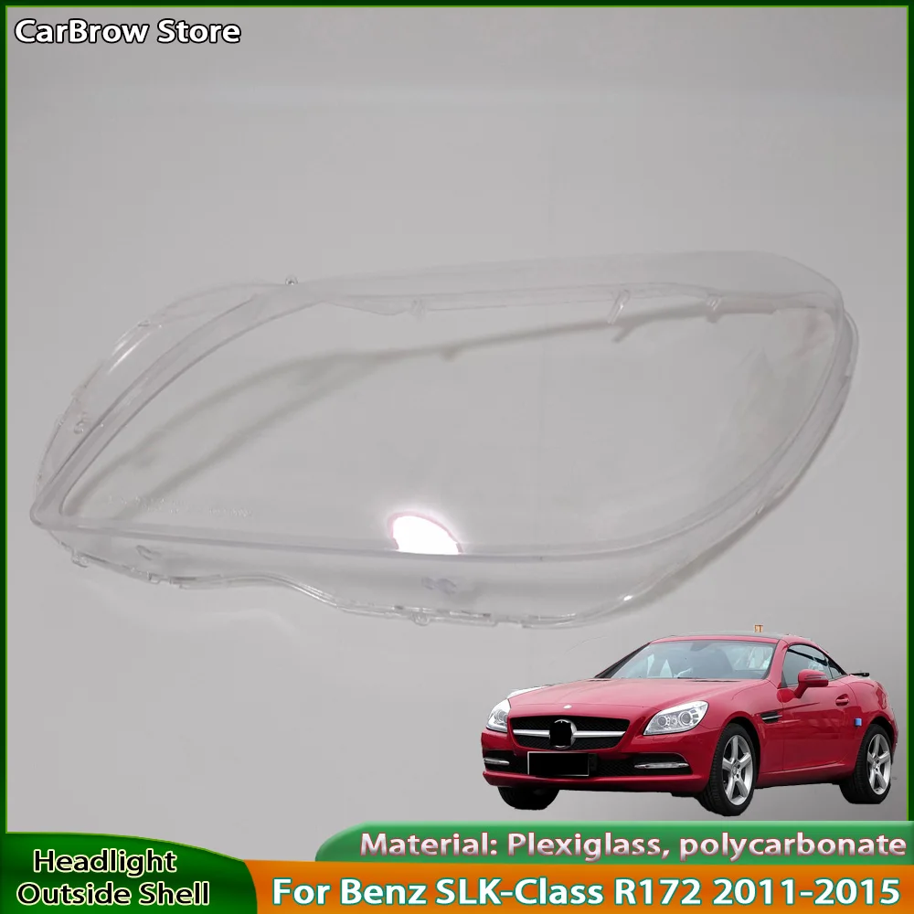 Front Headlight Cover For Mercedes-Benz SLK R172 2011 to 2015 Auto Replacement Parts Headlight Protective Shell Headlamp Lens