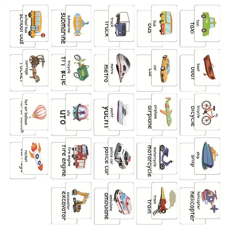 Vocabulary Word Cards Primary Vocabulary Builder Flash Cards For Kids 24 Sheets Primary High-Frequency English Words Cards