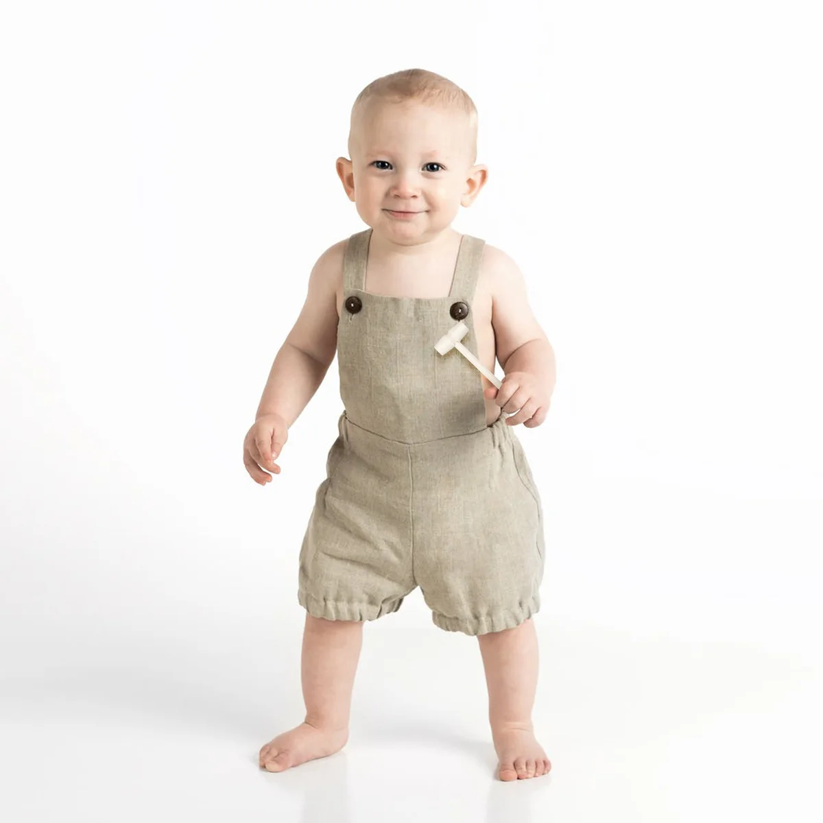 5pcs Mini Wooden Hammer Mallet Pounding Smooth Safe Solid Wood Environmental Paint For Toddlers Hand Eye Coordination