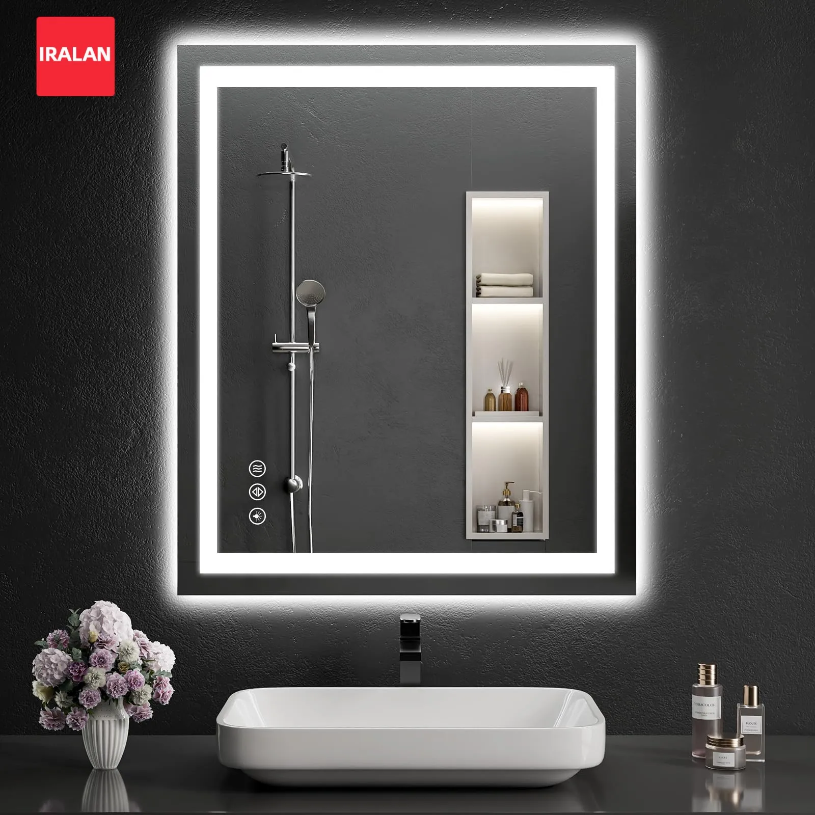 

Vanity Lighting Home Mirror Light Interior Makeup Mirror Touch Screen for Gift Dressing Wall Light Bathroom Accessorie Toiletrie