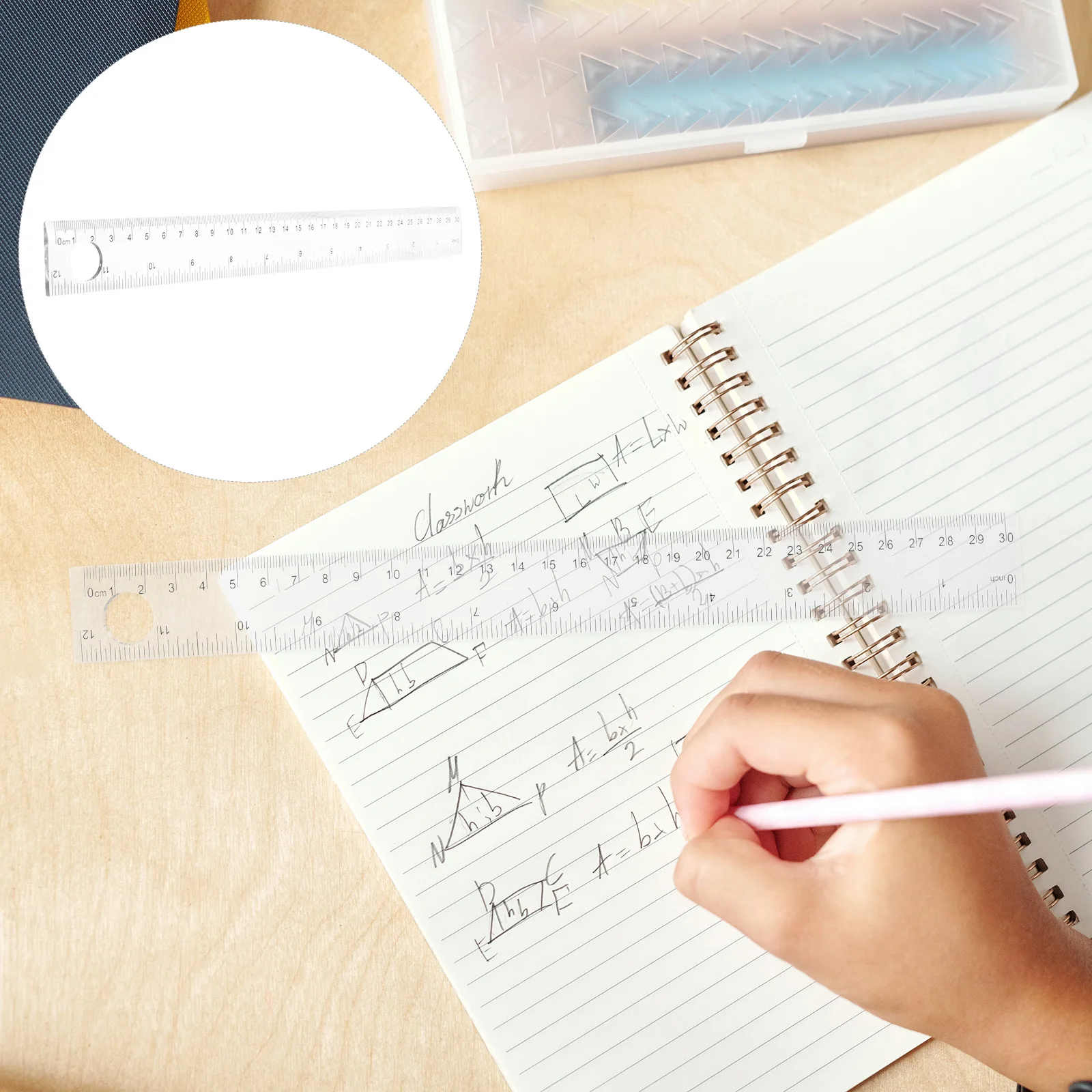 10pcs Magnifying Ruler Clear Plastic Straight Scale For Drawing Office School Use Measuring Tool Student Stationery Drafting