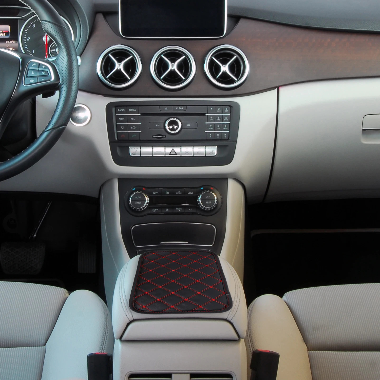 

Center Console Armrest Mat Car Storage Mats Pads Cover Automotive Armrests Cushion Black
