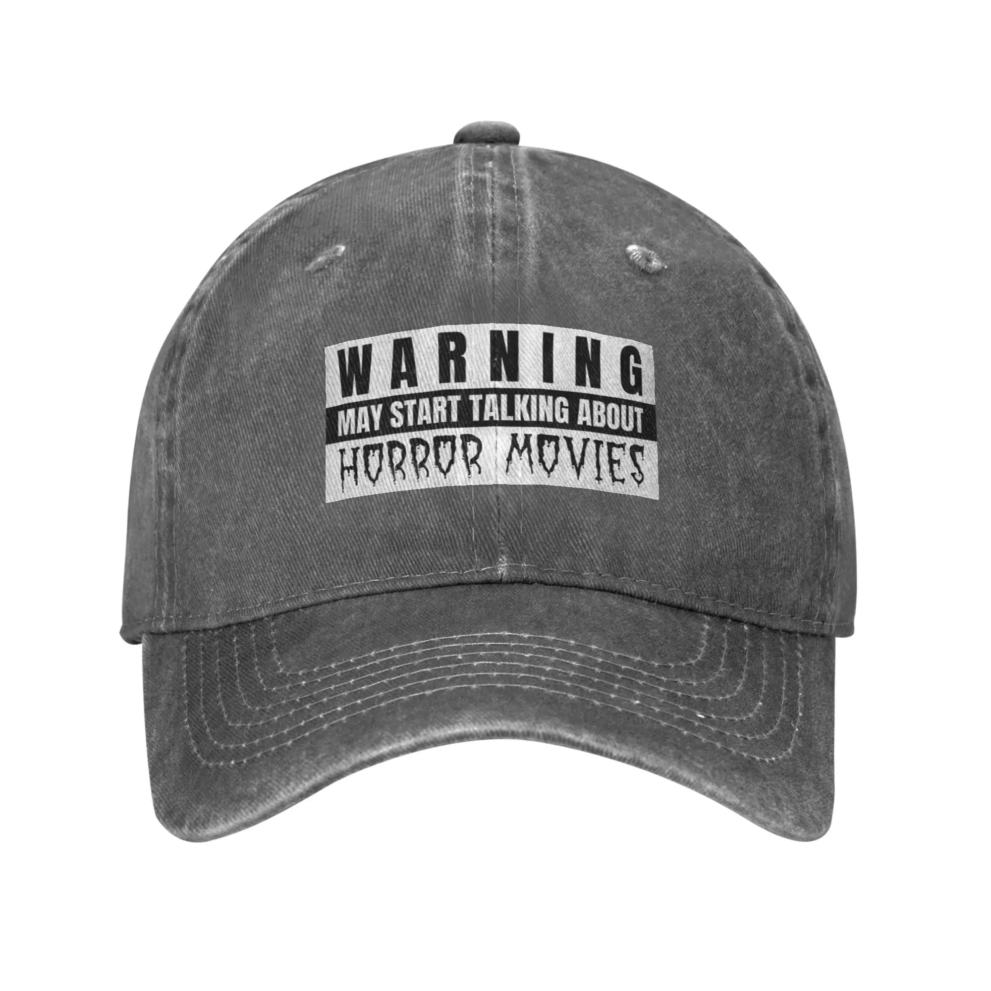 Fashion Warning May Start Talking About Horror Movies baseball cap  Couples Sun Caps