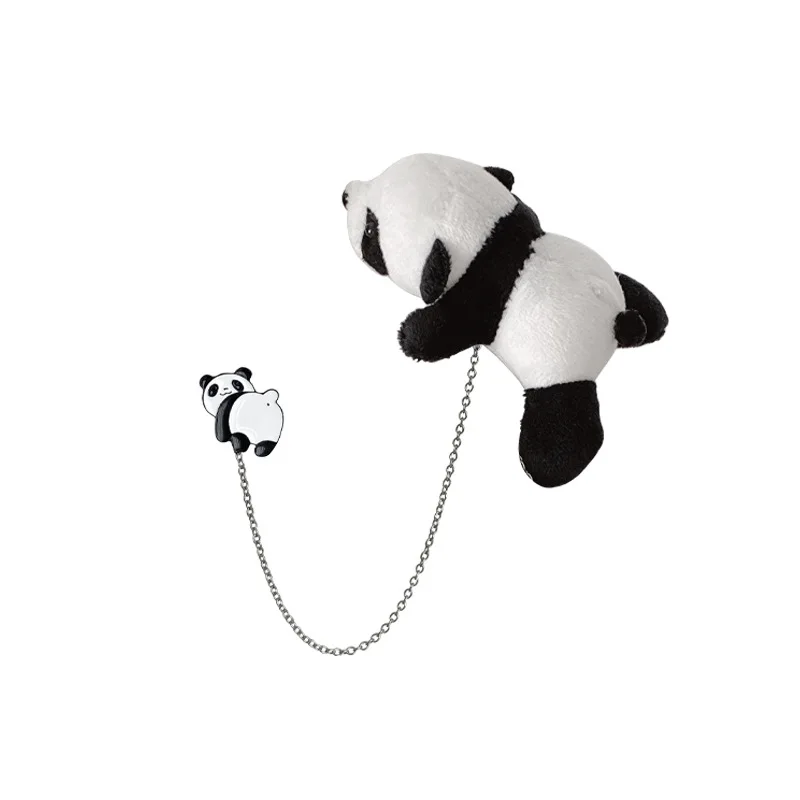 Kawaii Panda Brooches Plush Toy Pendant Cute Japanese Brooches Flower Clothes Brooch Student Backpack Pendant