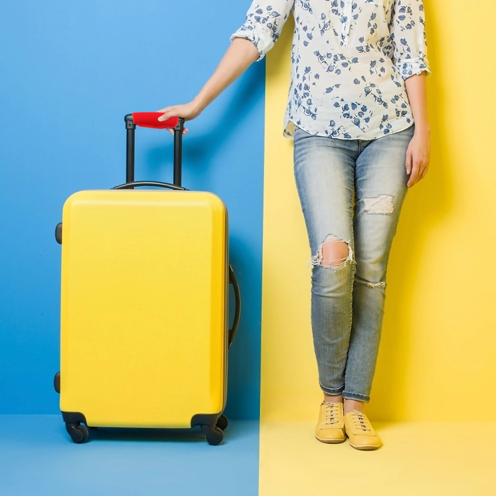 

Luggage Handle Wrap Neoprene Comfort Grip Travel Case Lightweight Easy Install Adhesive