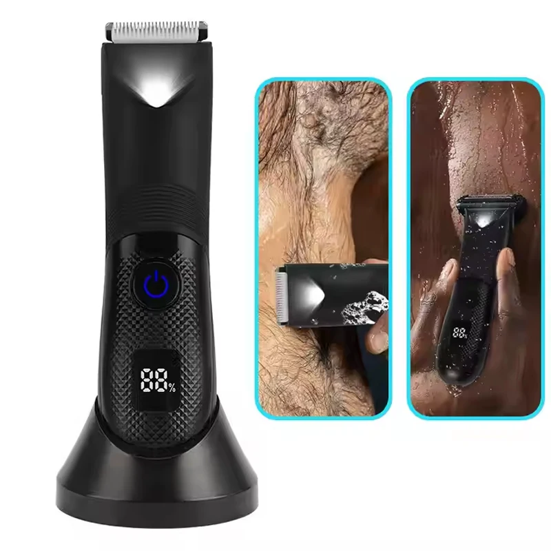 

Men's household waterproof body hair trimmer, hair removal machine, portable beauty razor, body beautician, beard beauty set