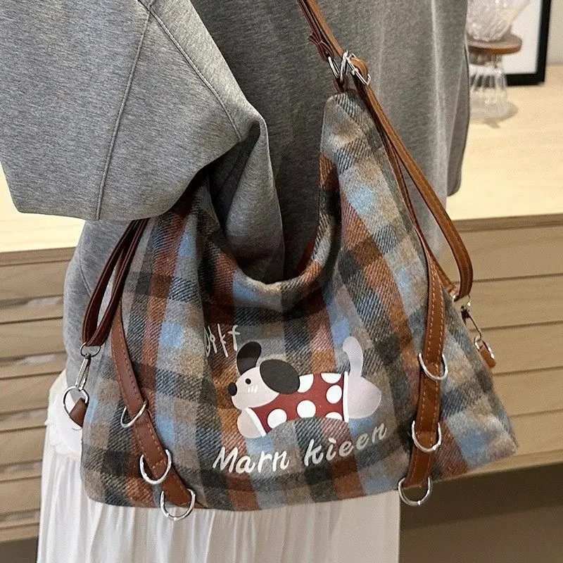 

Cute Dog Tot Bag Women's New Commuter Crossbody Backpack Dual Shoulder Large Capacity Versatile Single Shoulder Bag