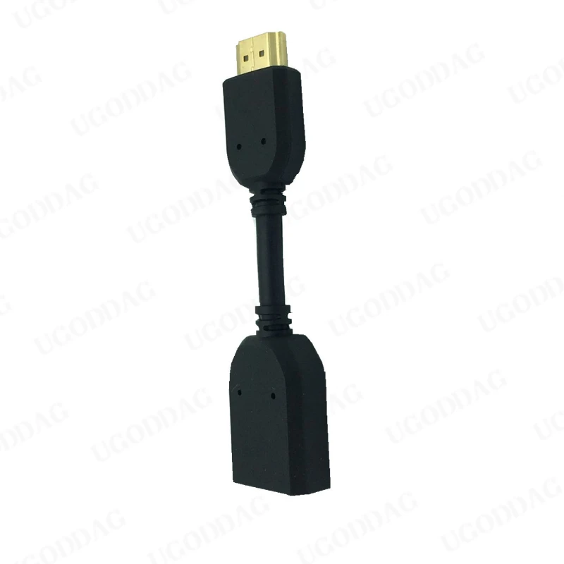 10cm kompatybilny z HDMI przedłużacz kabla HDTV pozłacany przedłużacz Adapter szeroko kompatybilny zestaw pudełkek pod telewizor dla Google