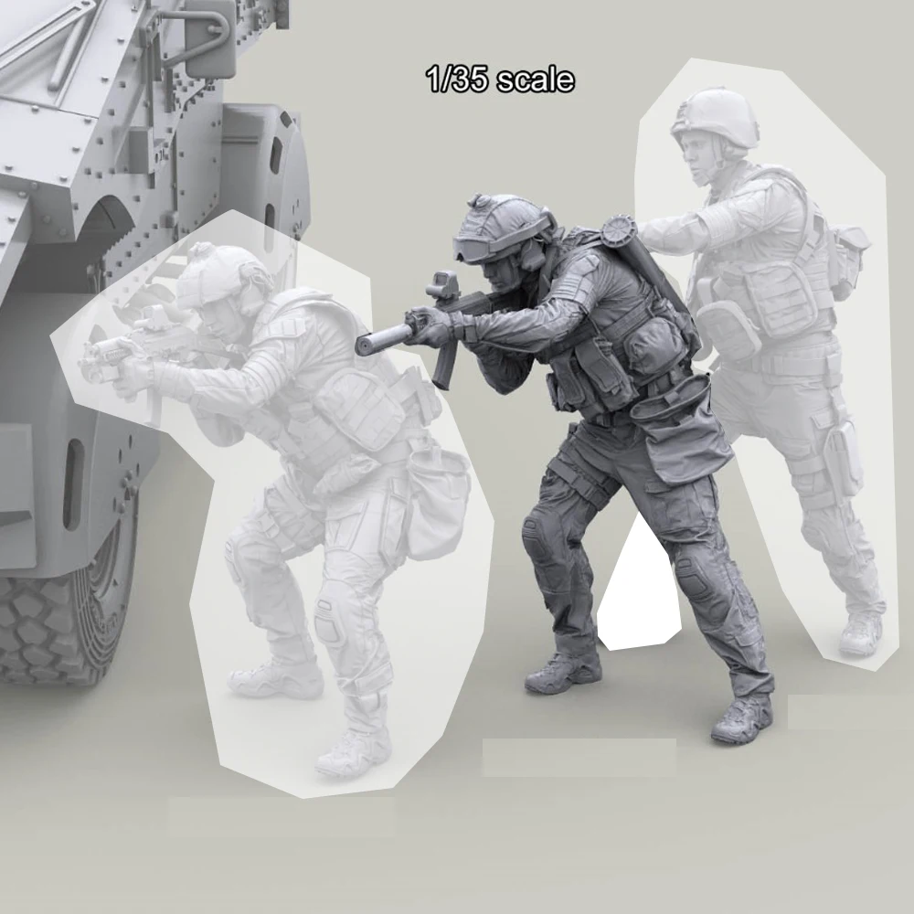 

Коллекция 1/35, группа тяжелого штурмования 2, модель солдатика из смолы, военная модель, несобранный и Неокрашенный комплект