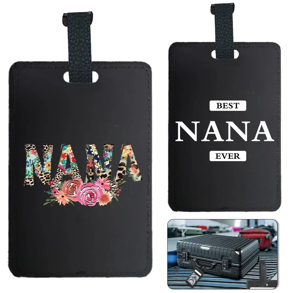 Pu Luggage Tag Pass Personalized Luggage Baggage Boarding Tag Fashion Luggage Travel Accessories Label Name Address Nana Pattern